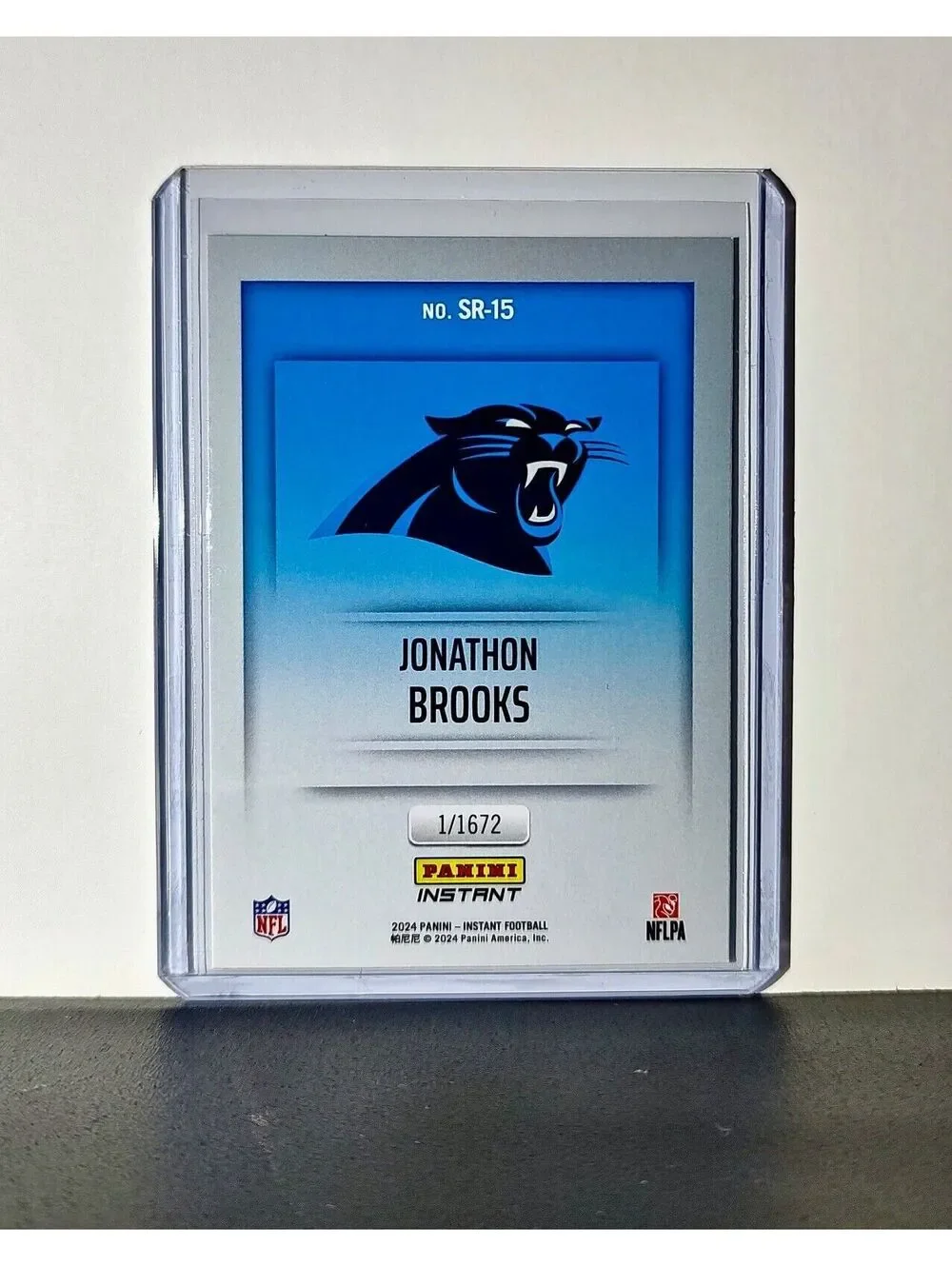 Jonathon Brooks 2024 Panini NFL Studio Rookies #15 Card Carolina Panthers 1/1672